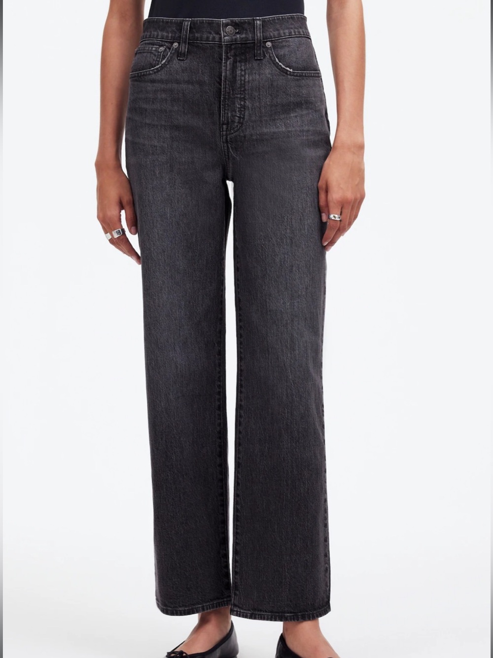 Madewell The Perfect Vintage Wide-Leg Jean Washed Black